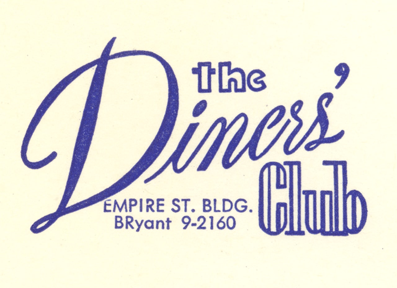 Vintage Diners Club Logo from 1950 and 1951