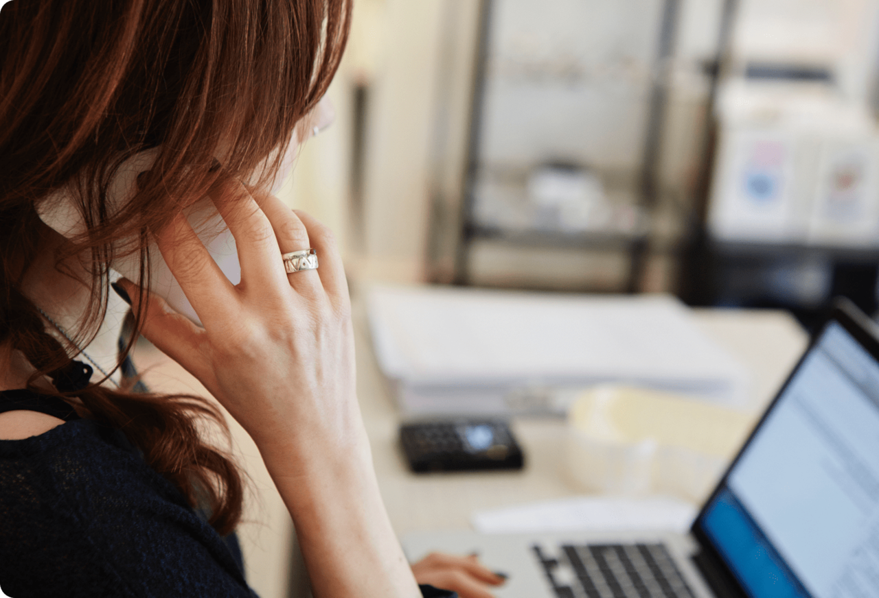 woman managing expenses